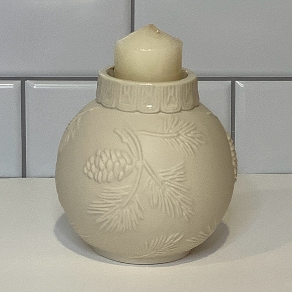 Lenox Ornamental Glow Pinecone Candle Holder Tea Light Votive Winter Holiday - Picture 10 of 10